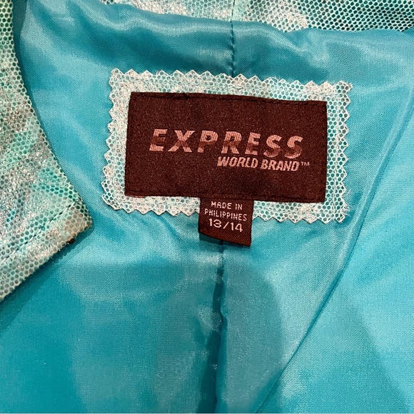 Vintage Express Vibrant Blue Women's Blazer. Size L. Excellent used condition - Picture 12 of 14